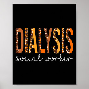 Dialyse Sozialarbeiter Leopard Herbst Thanksse Poster