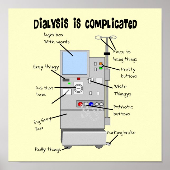 Dialyse Spaß Geschenke für Krankenschwestern, Tech Poster (Vorne)