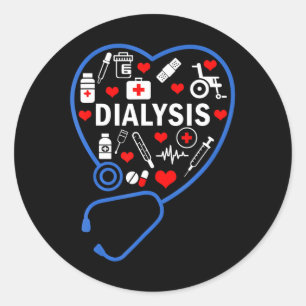 Dialyse Tech Nephrologie Hämodialyse Dialyse Runder Aufkleber