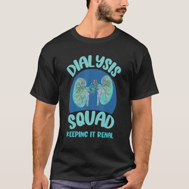 Dialyse-Technikerteam Kidney-Krankenschwester Squa T-Shirt (Vorderseite)