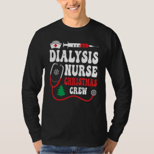 Dialyse Weihnachtsdialyse Nurse Nephrologie Crew T-Shirt