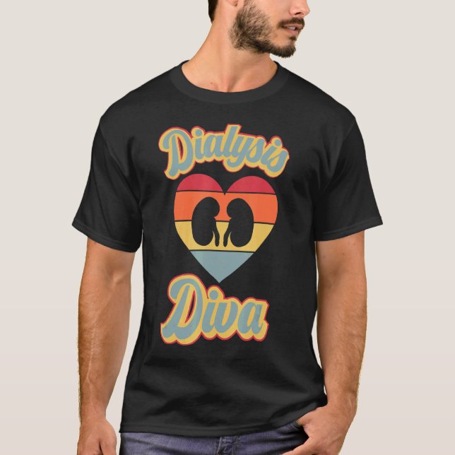 Dialysebehandlung Diva Niere Dialyse Technik T-Shirt (Vorderseite)