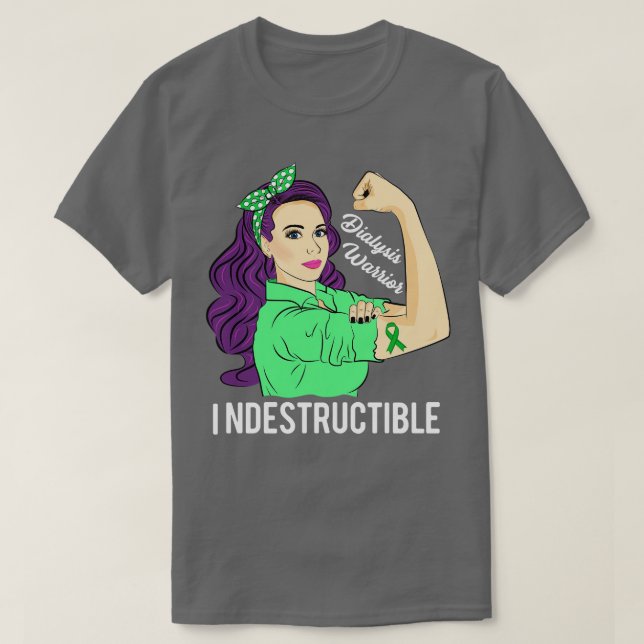 Dialysebewusstsein Nierentransplantation Warrior I T-Shirt (Design vorne)