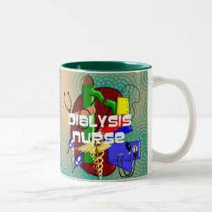 Dialysekrankenschwester-Kunst-Geschenke Zweifarbige Tasse