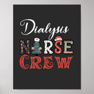 Dialyseschwester Crew Weihnachtsposter Poster