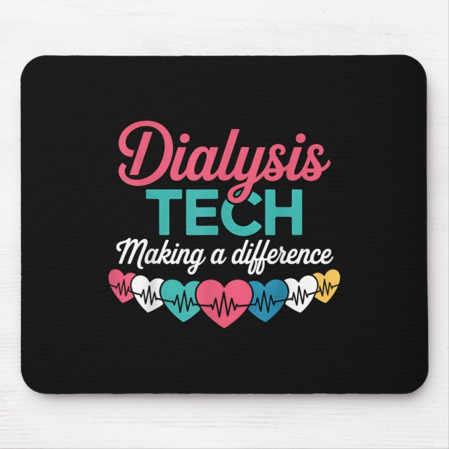 Dialysetechniker, der einen Unterschied macht Tech Mousepad (Vorne)