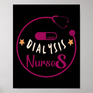 Dialysetechniker für Männer Frauen Hämodialyse-Kra Poster