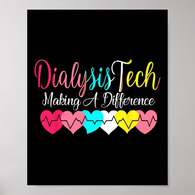 Dialysetechniker Herznephrologie - Nierenherz Poster (Vorne)