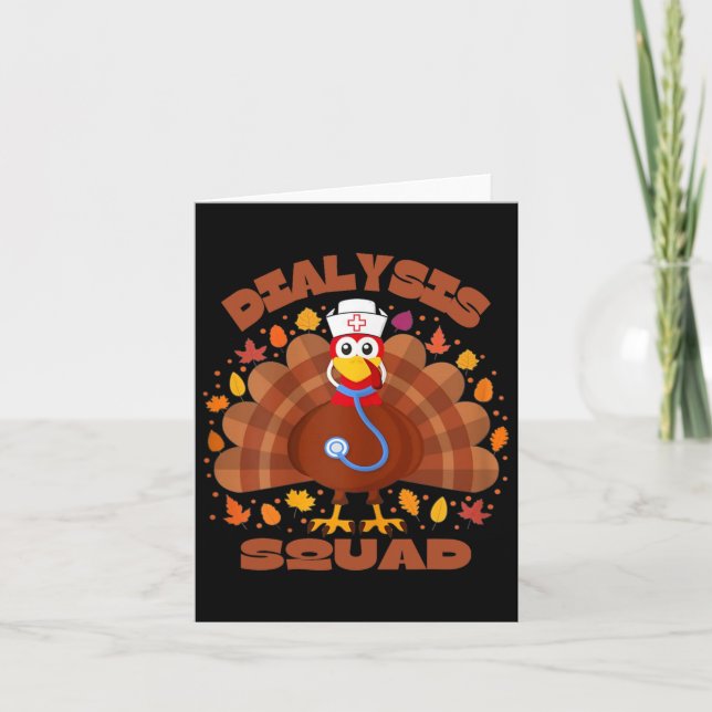 Dialysetechniker Nephrologie Thnksgiving Dialysi Karte (Vorderseite)