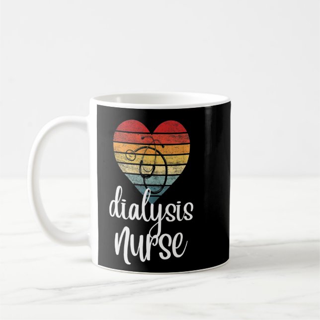 Dialysetechniker Nurse Niere Herzschlag Kaffeetasse (Links)