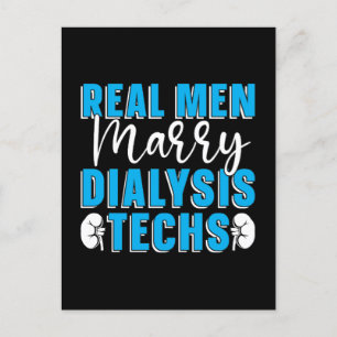 Dialysetechniker Real Men heiraten Dialysis Techs Feiertagspostkarte