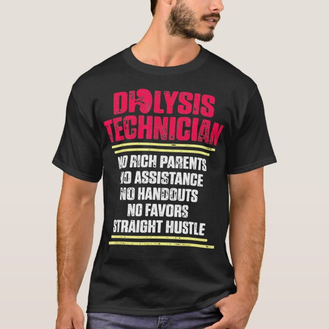 Dialysetechniker Rich Partys Nephrologie Tech T-Shirt (Vorderseite)