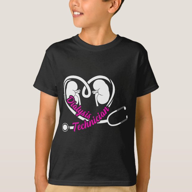 Dialysetechniker Stethoscope Nephrologie Tech T-Shirt (Vorderseite)