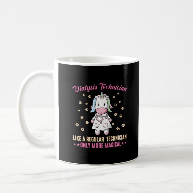 Dialysetechniker Unicorn Nurse Nephrologist Kaffeetasse (Links)