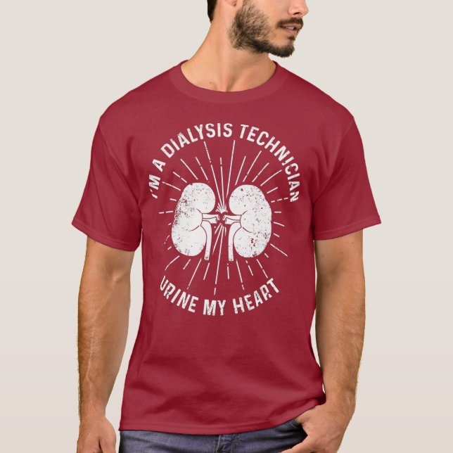 Dialysetechniker Urin My Heart Nephrologie T-Shirt (Vorderseite)