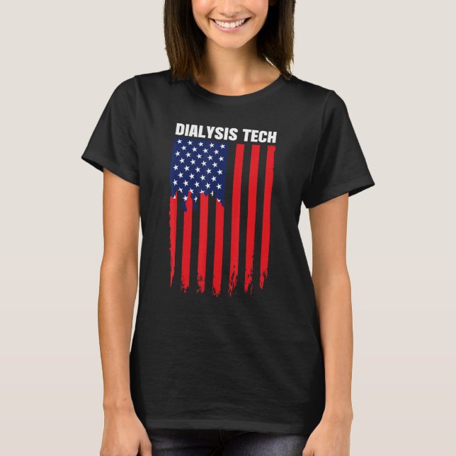 Dialysetechniker USA Nephrologie Tech T-Shirt (Vorderseite)