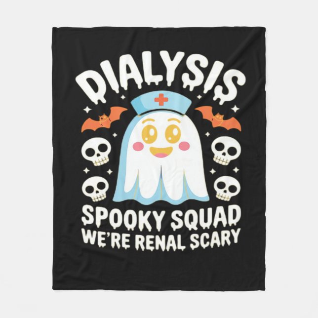 Dialysis Nephrologie Nurse Niedlich Halloween Spoo Fleecedecke (Vorderseite)