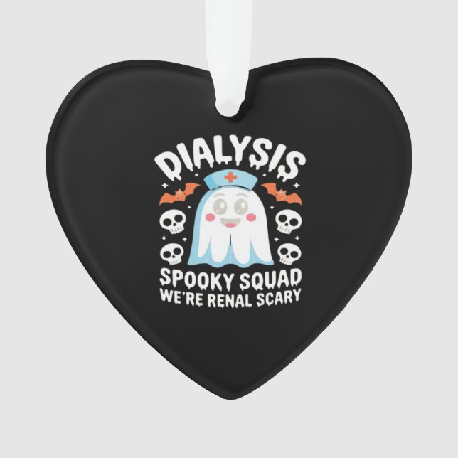 Dialysis Nephrology Nurse Cute Halloween Spooky Es Ornament (Vorderseite)