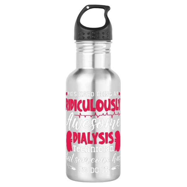 Dialysis Nurse Awesome Dialysis Technician Tech Edelstahlflasche (Vorderseite)