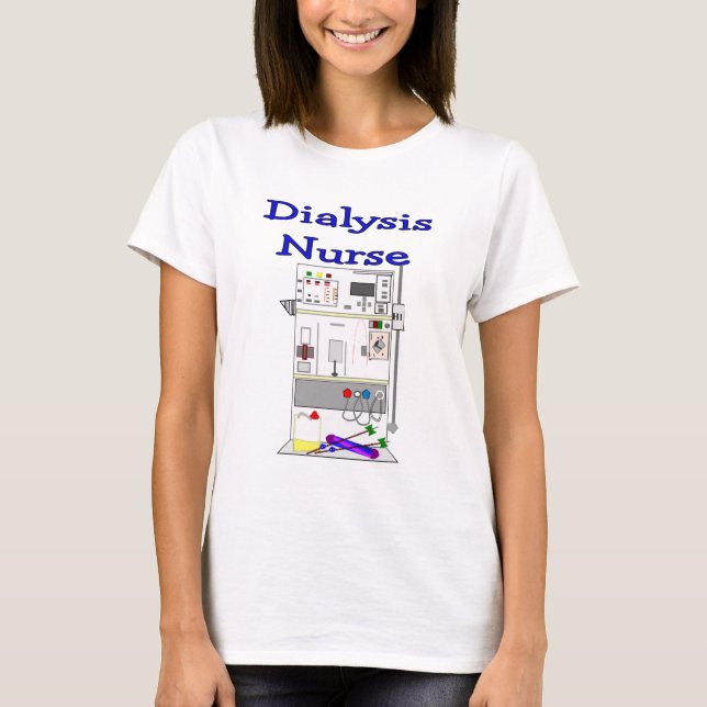 Dialysis Nurse Geschenke Einzigartiges Maschinende T-Shirt (Vorderseite)