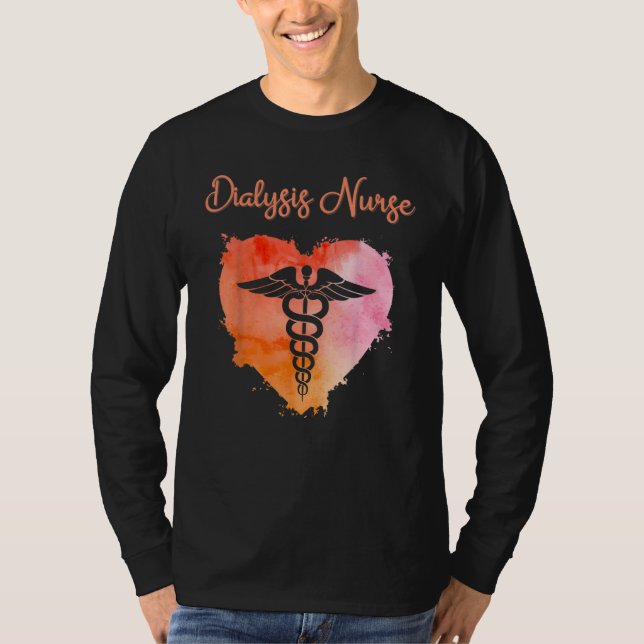 Dialysis Nurse   Nurses Nursing Graduation Caduceu T-Shirt (Vorderseite)