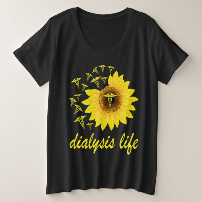 Dialysis nurse Patient Care Nephrology Technician Große Größe T-Shirt (Design vorne)
