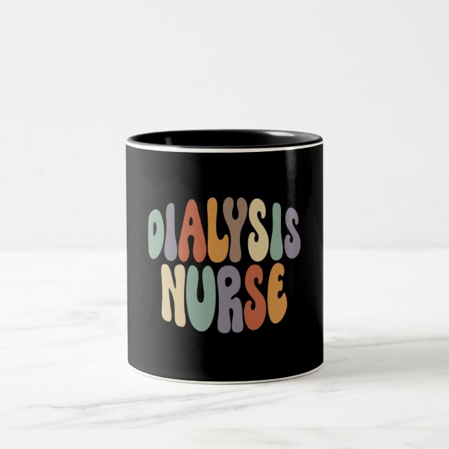 Dialysis Nurse Proud Beruf Zweifarbige Tasse (Mittel)