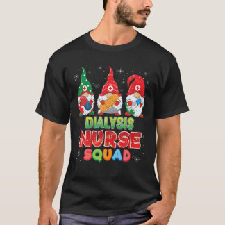 Dialysis Nurse Squad Christmas Gnomes Ugly Sweater T-Shirt
