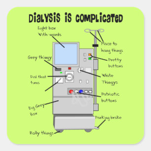 Dialysis Nurse/Tech Funny Geschenke Quadratischer Aufkleber