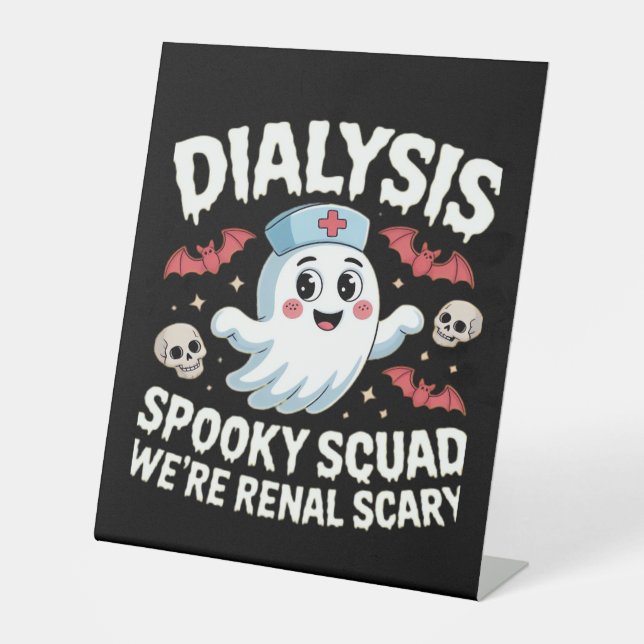Dialysis Spooky Squad Nephrologie Halloween Nephro Sockelschild (Vorderseite)