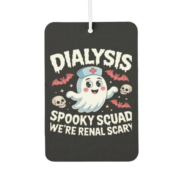 Dialysis Spooky Squad Renal Halloween Nephrology N Autolufterfrischer (Vorderseite)