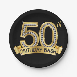 Diamant-50. Geburtstag Pappteller