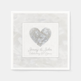 Diamant 60. Hochzeitsheim Serviette