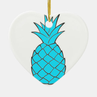 Diamant-Ananas-Herz-Verzierung Keramik Ornament