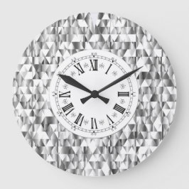 Diamant aussehen Imitate silber glänzen römische Z Große Wanduhr