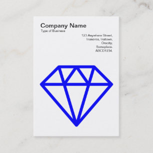 Diamant - Blau auf Weiß Visitenkarte