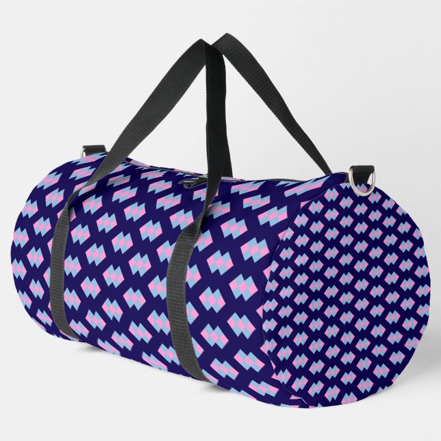 Diamant Blau Groß Duffle Bag (Linke Ecke)