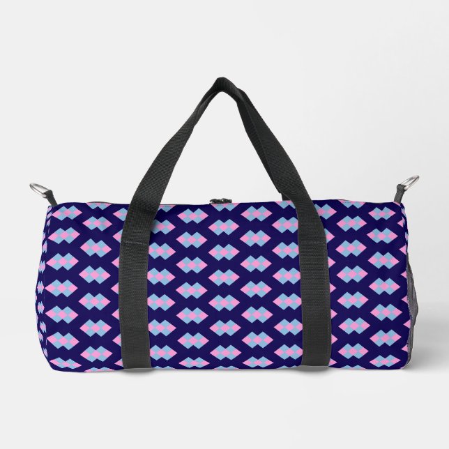 Diamant Blau Klein Duffle Bag (Vorderseite)