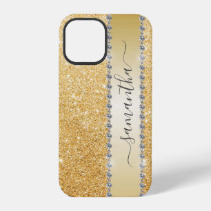 Diamant-Bling-Glitter-Kalligrafie-Name-Roségold iPhone 12 Pro Hülle