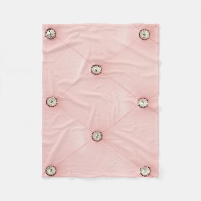 Diamant Bling Pink Tuftrollleder Fleece Blanket (Vorderseite)