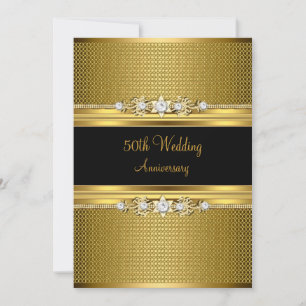 Diamant-Blumen-Einladung zum 50. Hochzeitstag Einladung