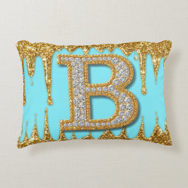 💐 Diamant Buchstabe B Luxus Glam Home Stil Dekokissen