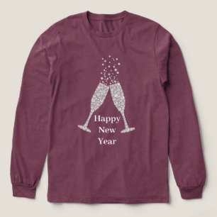 Diamant Champagnergläser Neujahr Tri-Blend Shirt