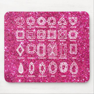 Diamant Cuts_Glitzer_pink Mousepad