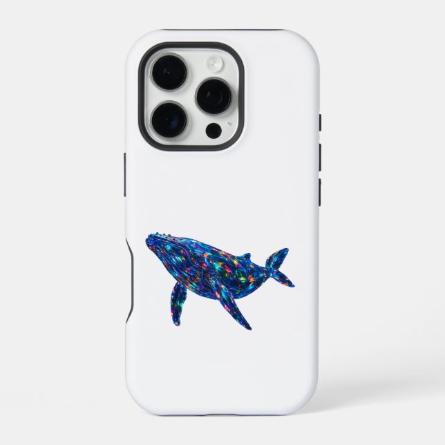 Diamant-Delfin - Lebendige Kunst iPhone Hülle (Rückseite)