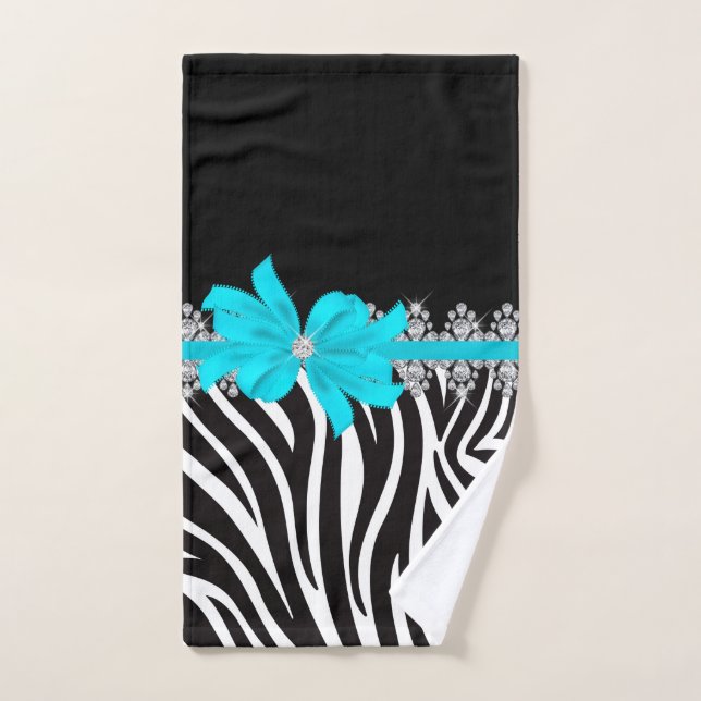 Diamant Delilah Zebra (aquamarin) Badhandtuch Set (Handtuch)