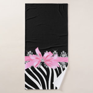 Diamant Delilah Zebra (Rosa) Badehandtuch