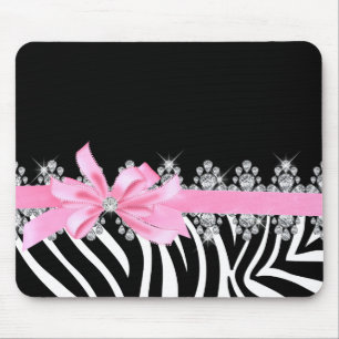 Diamant Delilah Zebra (Rosa) Mousepad