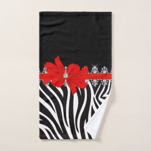 Diamant Delilah Zebra (rot) Handtuch