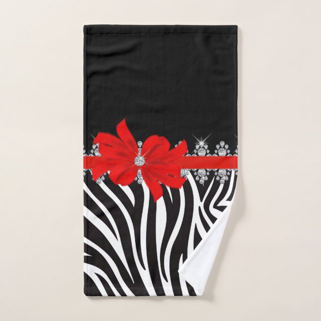 Diamant Delilah Zebra (rot) Handtuch (Handtuch)